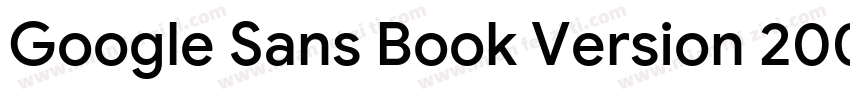 Google Sans Book Version 2003字体转换